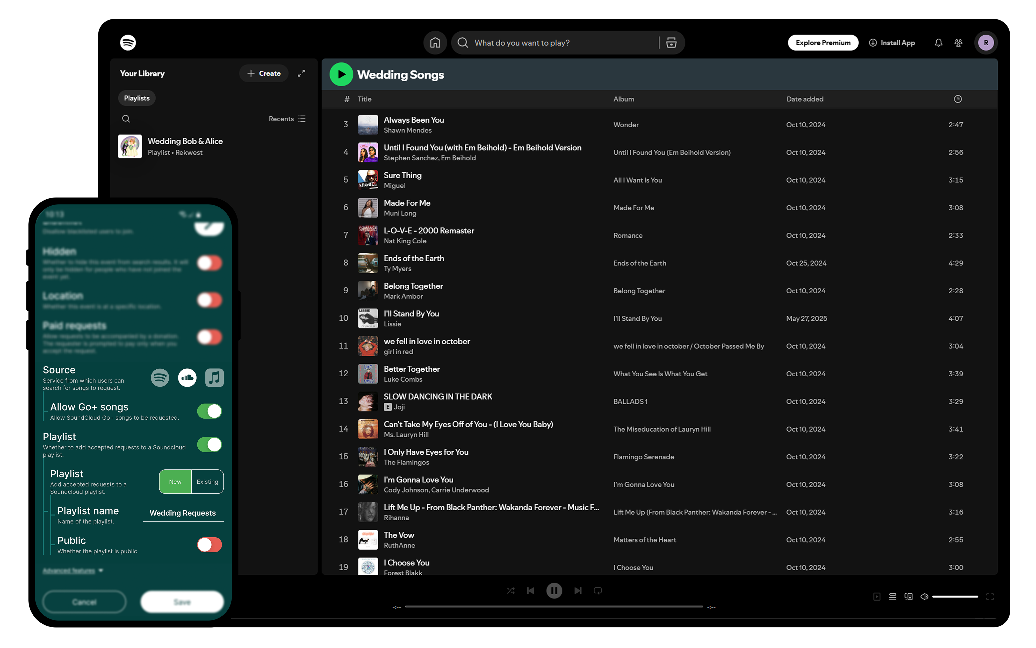 Connect to your Playlist and DJ Gear