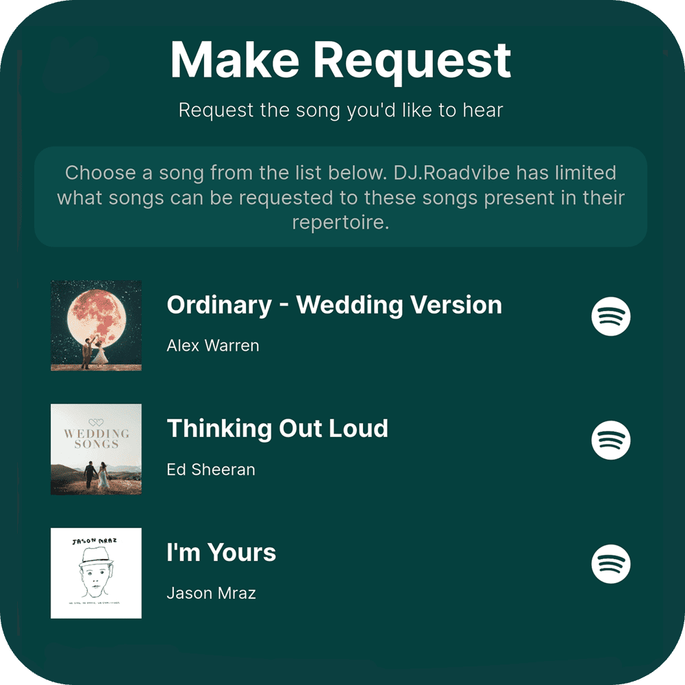 Rekwest restricting song requests to a playlist that fits the venue's vibe